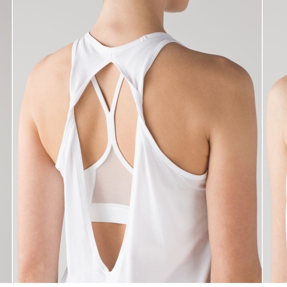 Lululemon trapeze twist tank white EST size 4 - Picture 1 of 8